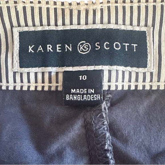 Karen Scott Blue and White Stripe Skort - Picture 7 of 8